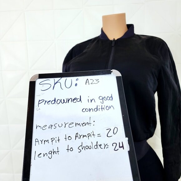 Lululemon Women's Midnight Navy Non-Stop Full-Zip Reversible Bomber Jacket Sz 6 - Picture 8 of 8